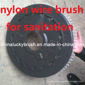 Brosse ronde en nylon pour machine d&#39;assainissement environnemental (YY-341)